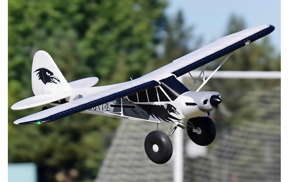Motorflugzeug Piper PA-18 Super Cub 1700 mm Gyro PNP<br>Piper Buschflieger mit Offroad Fahrwerk und Schwimmer