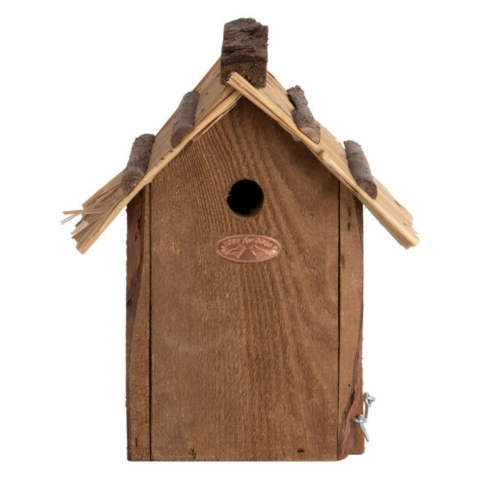 Nichoir mésange bleue - toit en paille