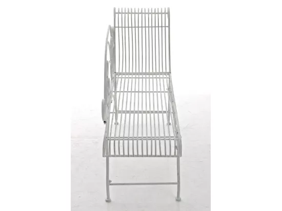Banc de jardin - Métal & Métal - Blanc antique - Karma