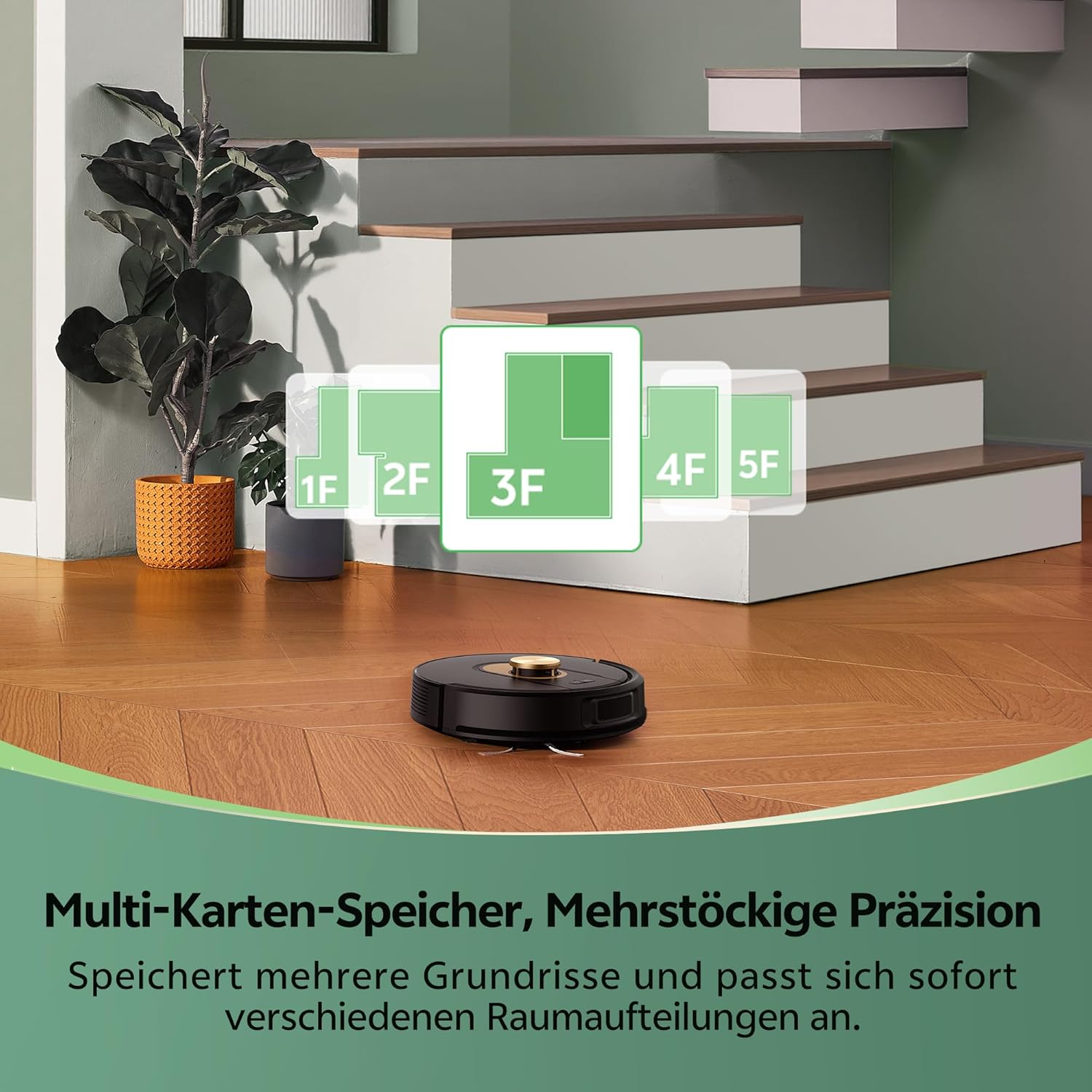 Vexilar W9 Saugroboter mit Wischfunktion, 8000Pa Staubsauger Roboter, LiDAR Navigation, 50 dB Leiser Roboterstaubsauger, 150 Min Laufzeit, 15 No-Go Zonen, 5 Karten, Sprach-, App- und Fernbedienung