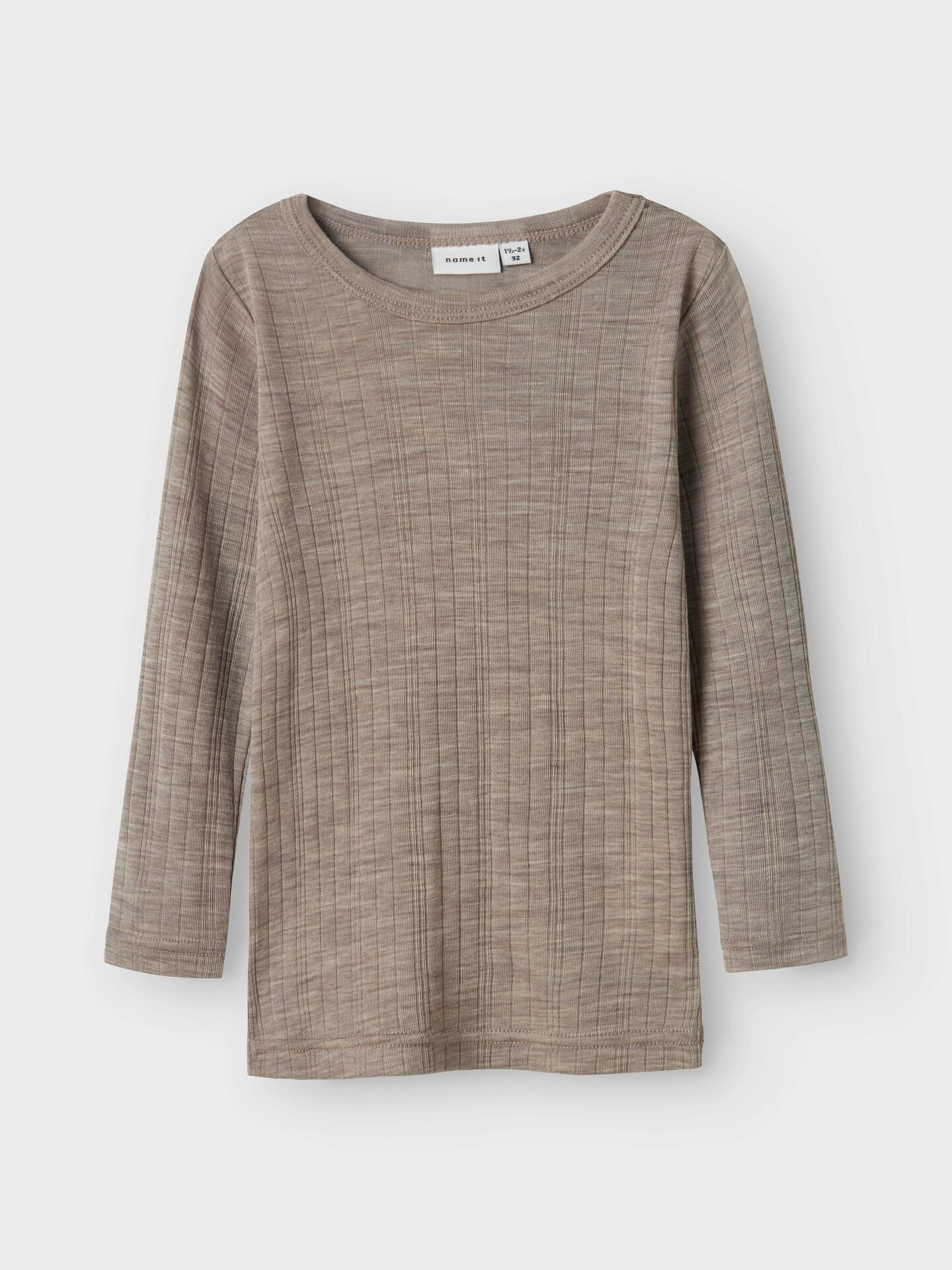 Wang Wool Needle Long Sleeve Top Solid