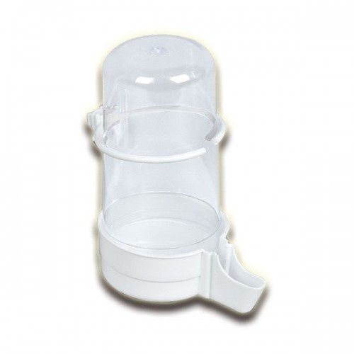 Comedouro tubular para pássaros, modelo nº 6, cor transparente.