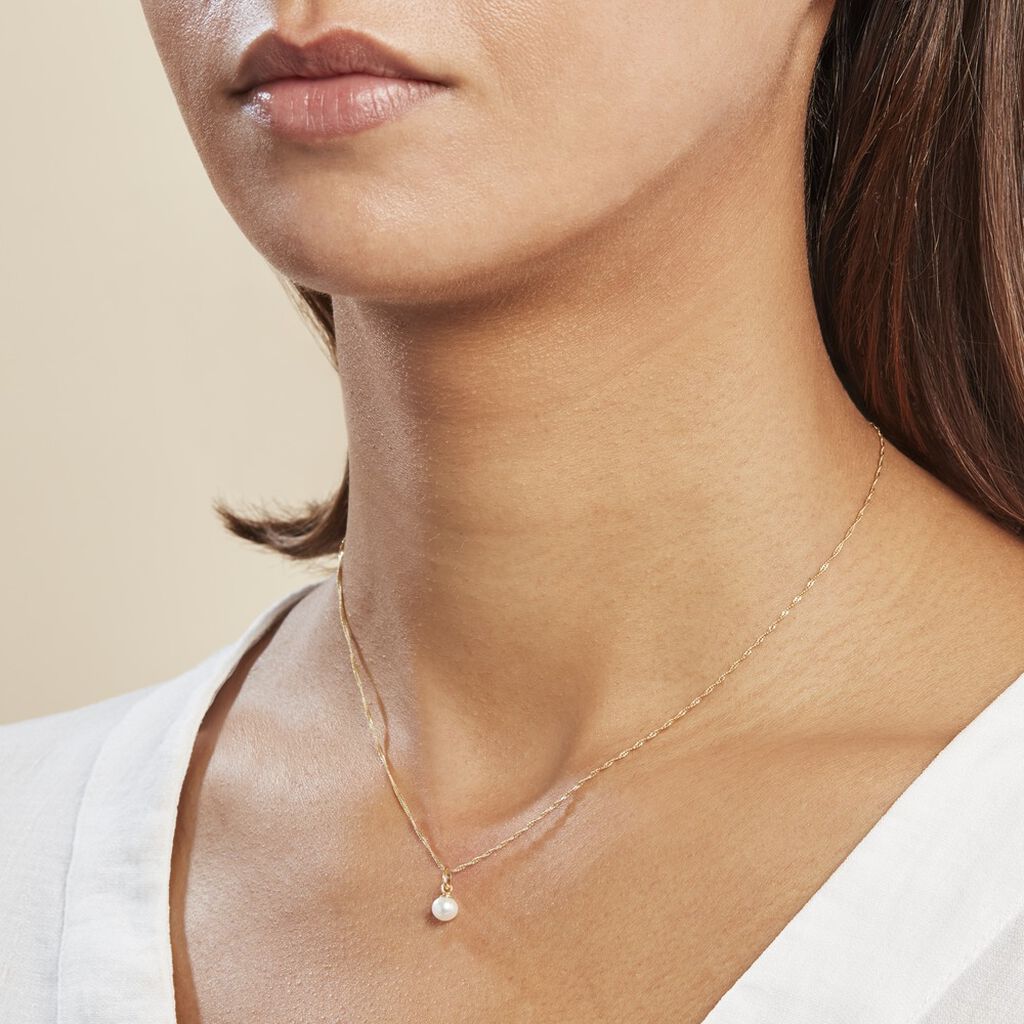Pendentif Lenonie Or Jaune Perle De Culture
