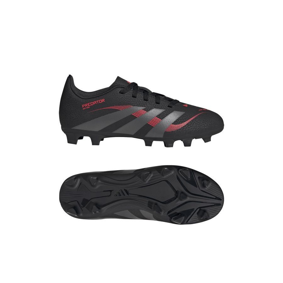 adidas Predator Club FxG Pure Victory - Noir/Gris/Lucid Red Enfant