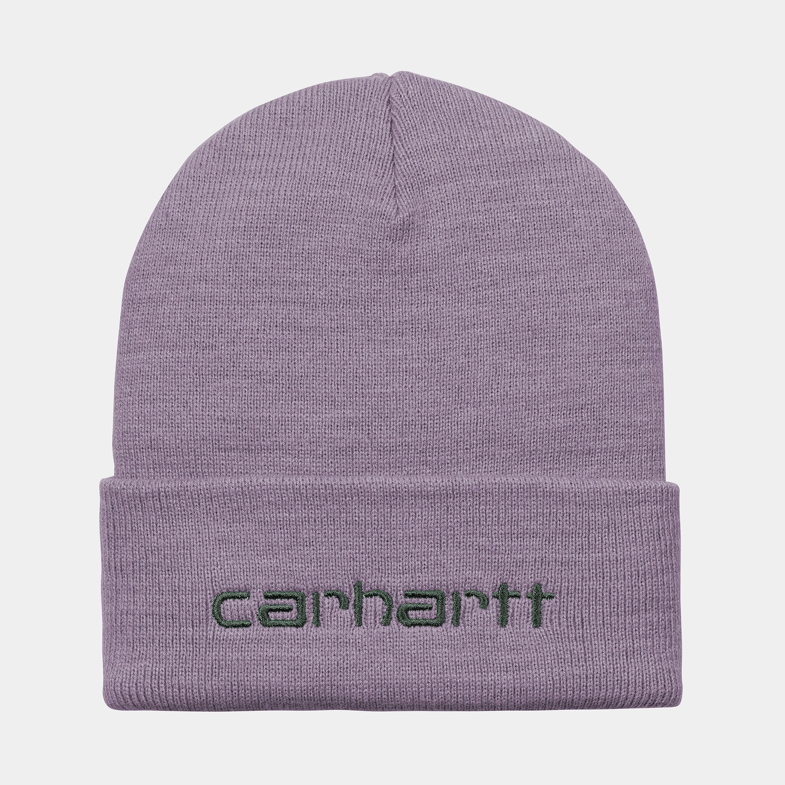 Carhartt WIP Script Beanie Glassy Purple / Discovery Green