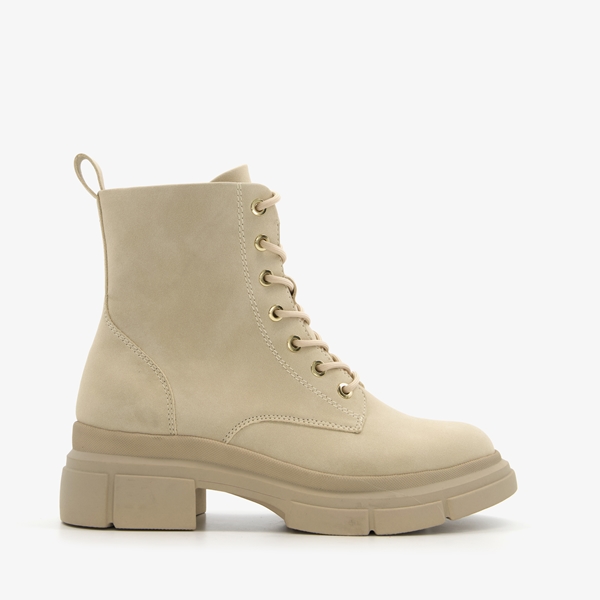 Tamaris dames veterboots beige