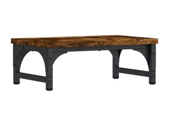 Support de moniteur chêne fumé 37x23x14 cm bois d'ingénierie