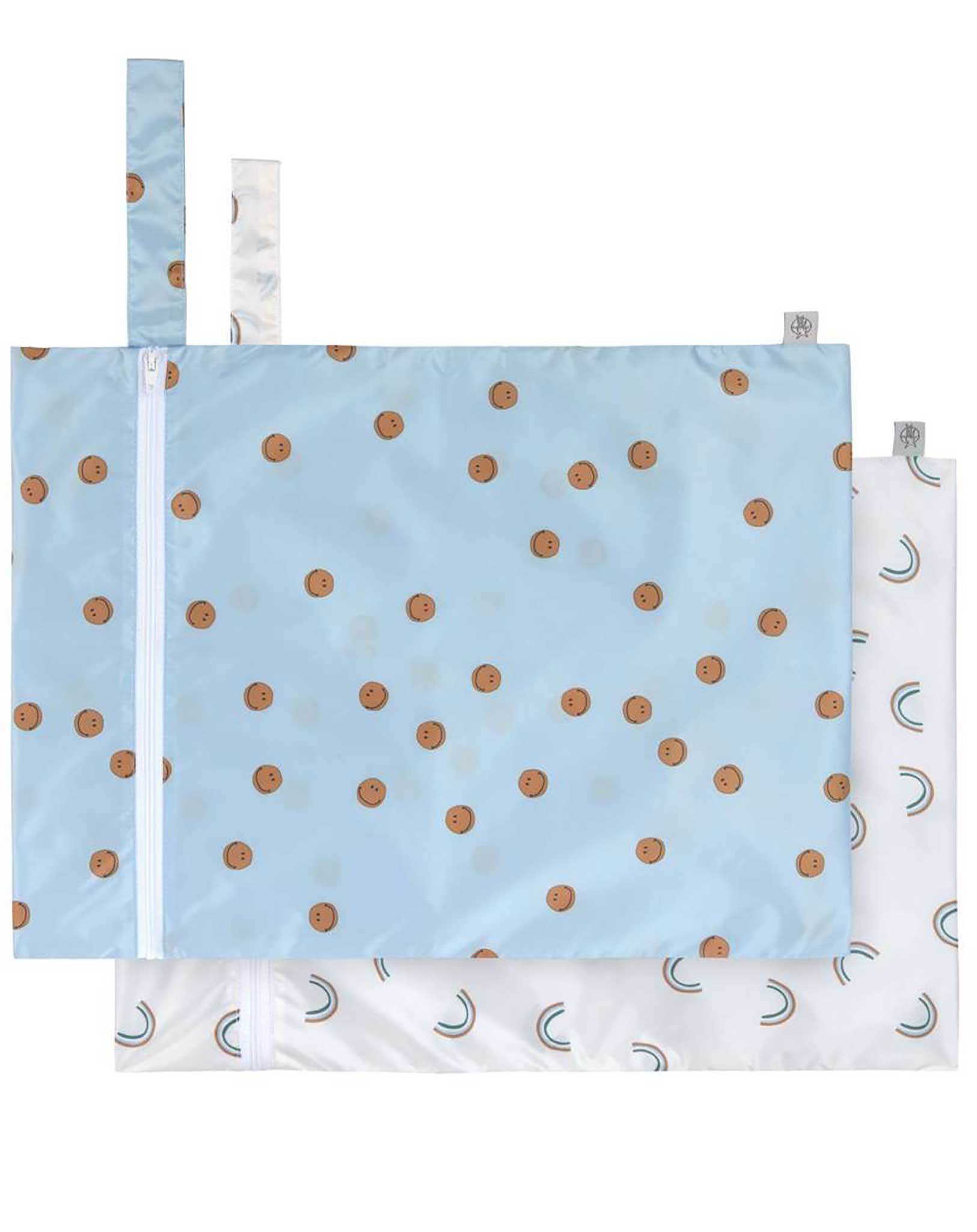 Nasstasche HAPPY RASCALS SMILE 2er-Set in sky blue