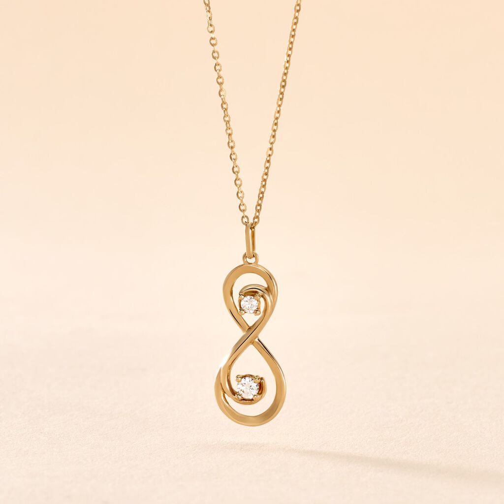 Collier Ademar Or Jaune Oxyde De Zirconium