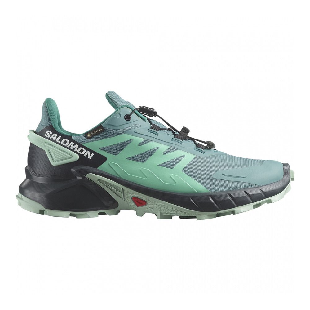 Salomon SUPERCROSS 4 GTX W - Chaussures trail Femme dusty turquoise/india ink/blue haze