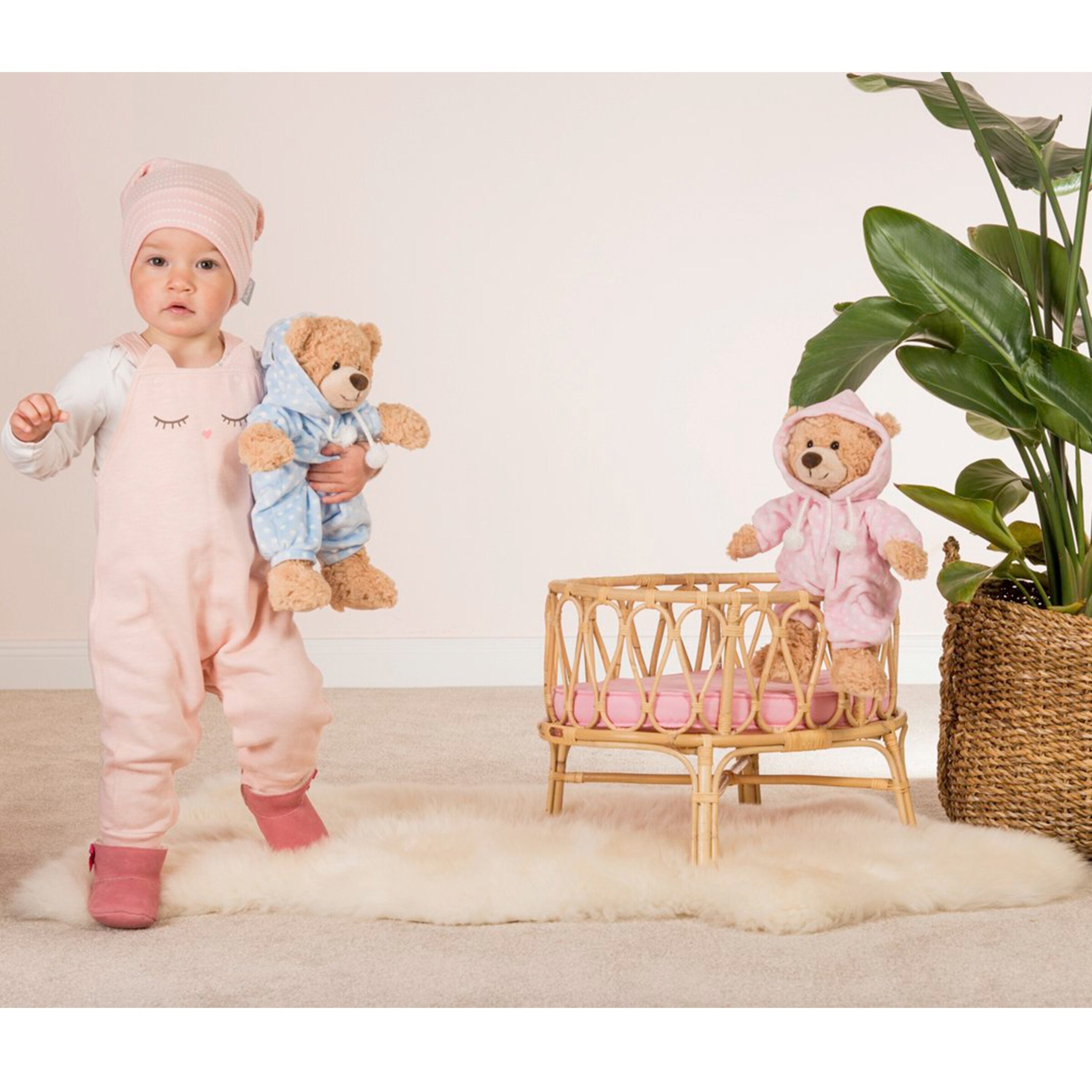 Hermann Teddy Collection Kuscheltier Schlafanzugbär 30 cm hellblau