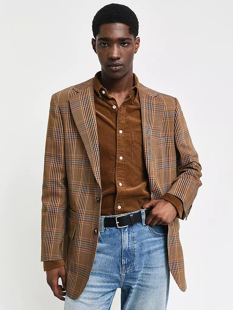 GANT Cordhemd Regular Fit braun