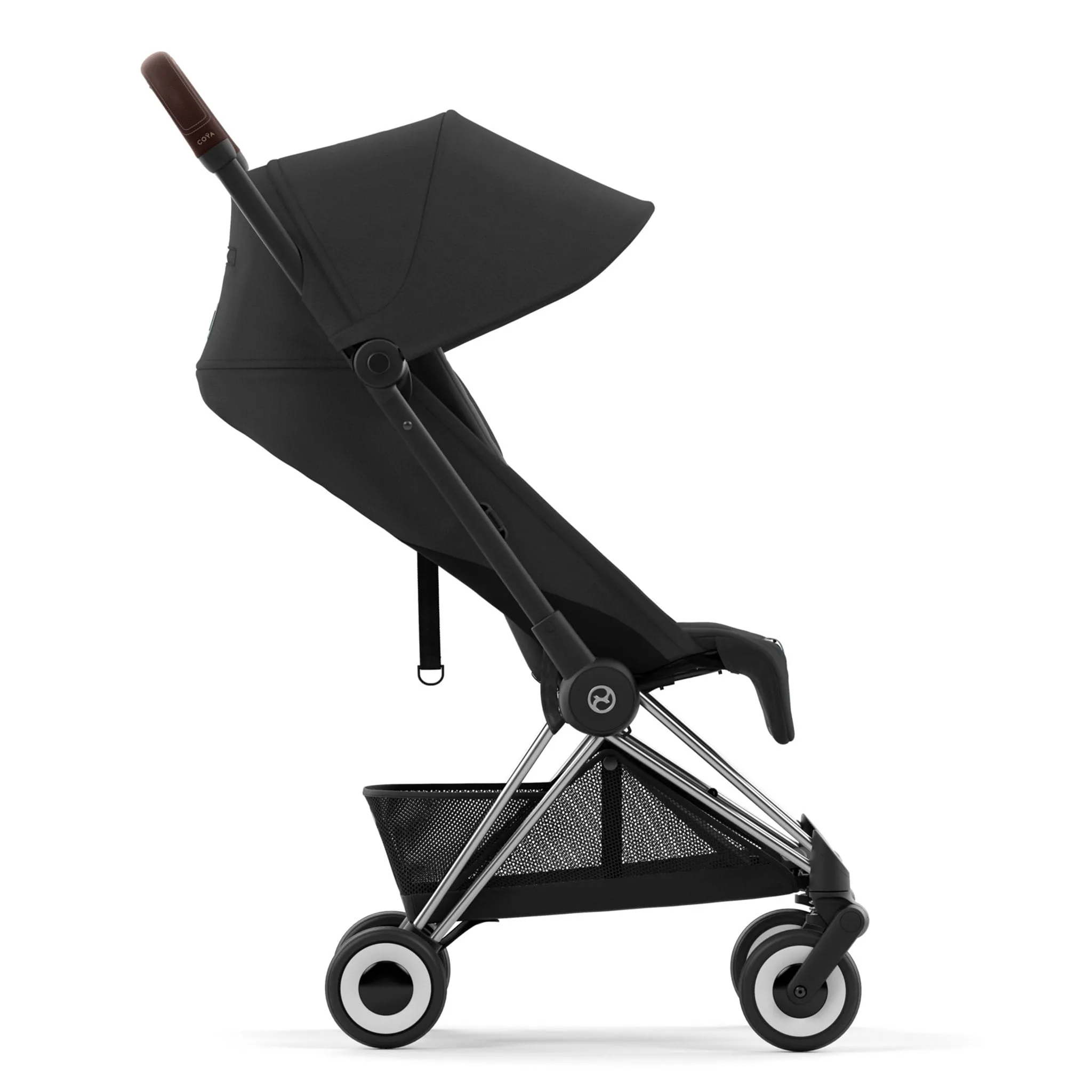 Cybex Poussette Coya - Cadre chromé avec siège noir sépia