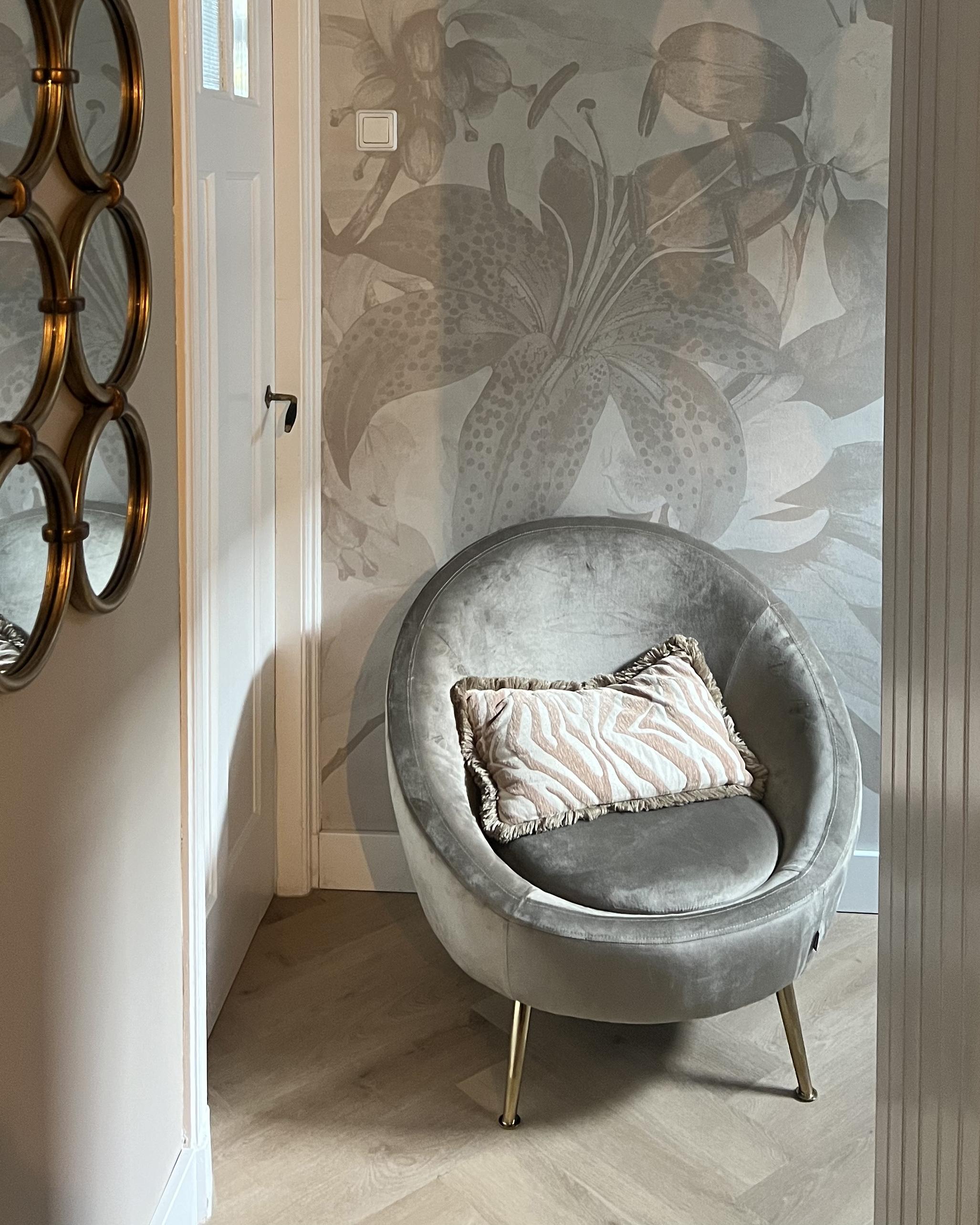 Fauteuil LANGA Fluweel Taupe