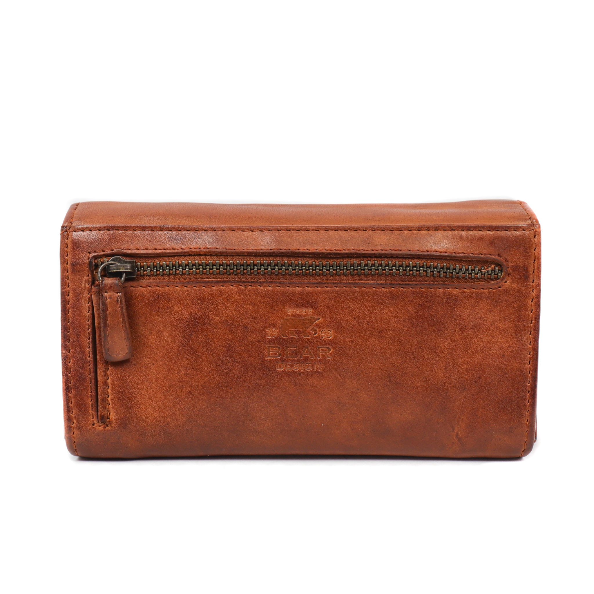 Bear Design Cow Lavato Portemonnee Noor Cognac CL9918 RFID