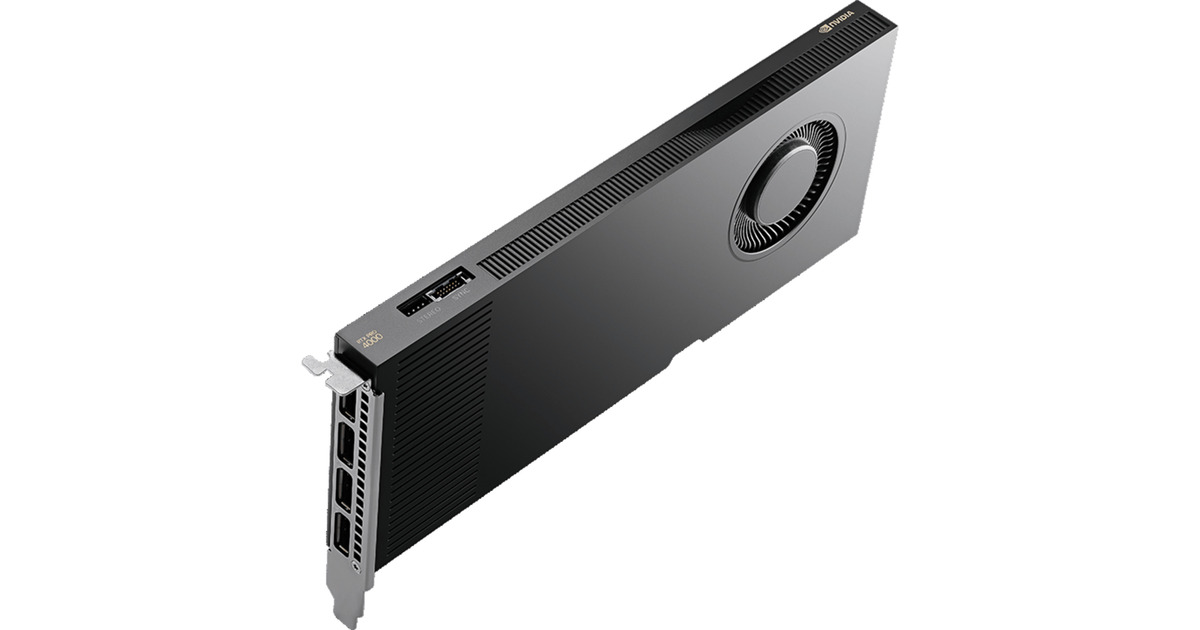 PNYNVIDIA RTX PRO 4000 Blackwell Generation 24GB SB grafische kaart  (4x Display Port 2.1, Bulk)