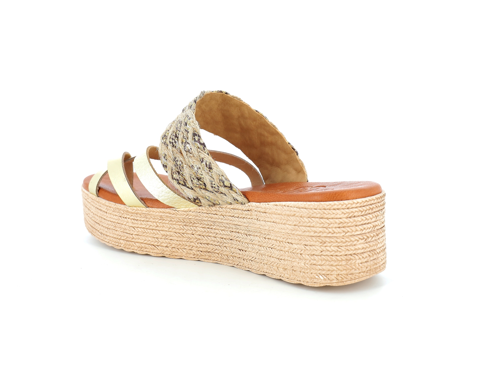 Chaussures du chateau-35410 Matières combinées Beige Or
