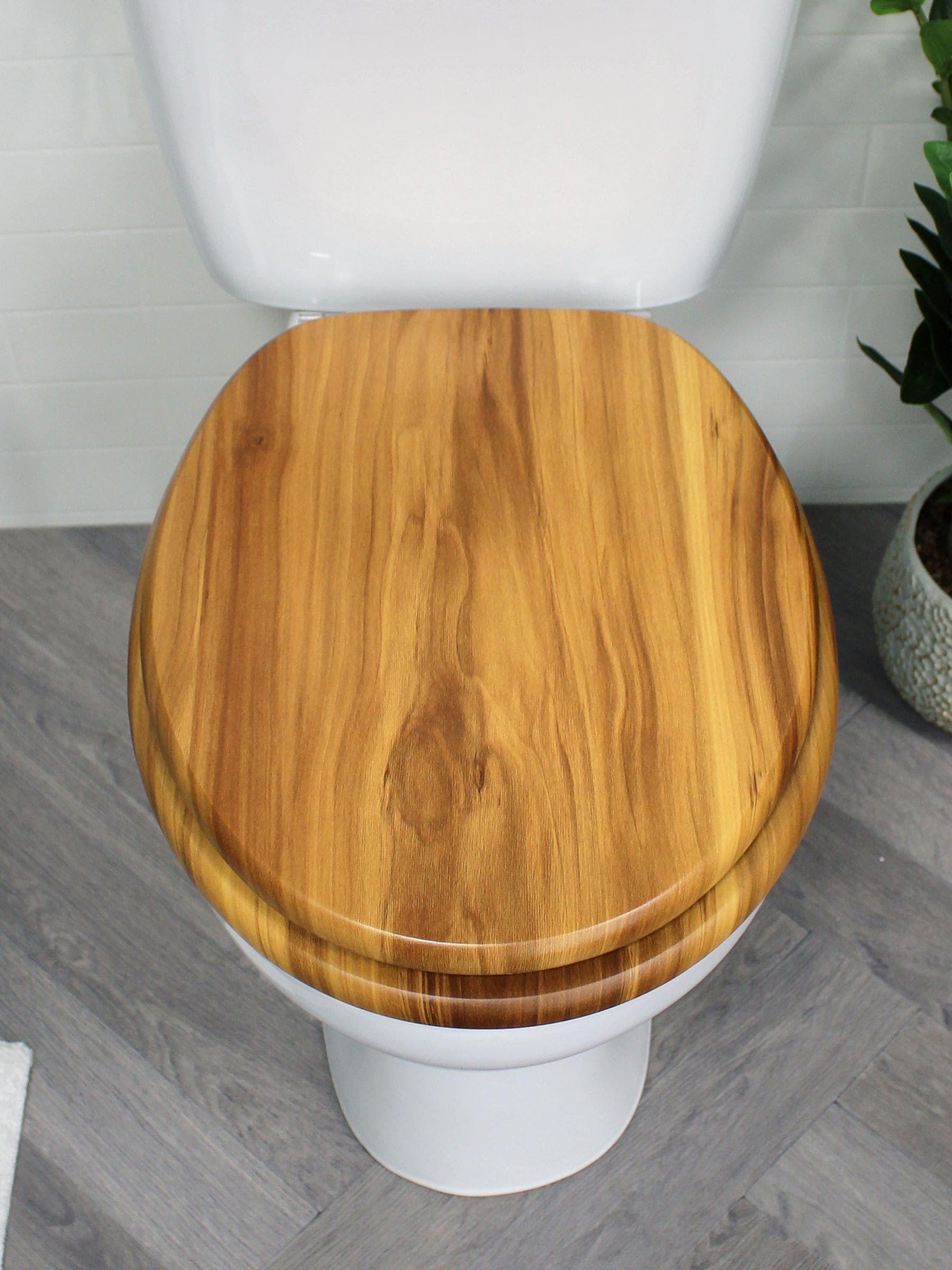 Showerdrape - Oxford houten toiletbril