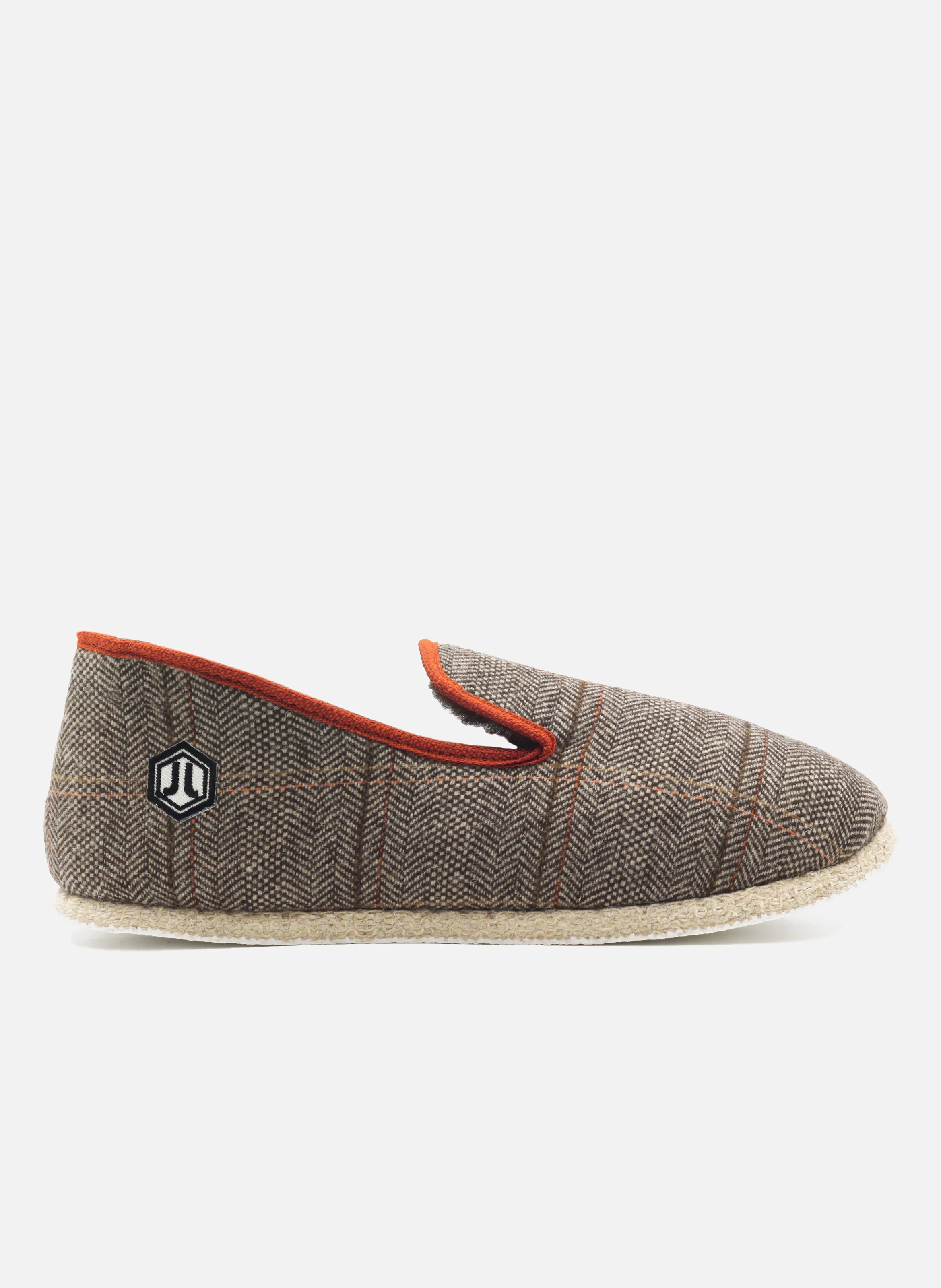 Charentaises tissu | Marron