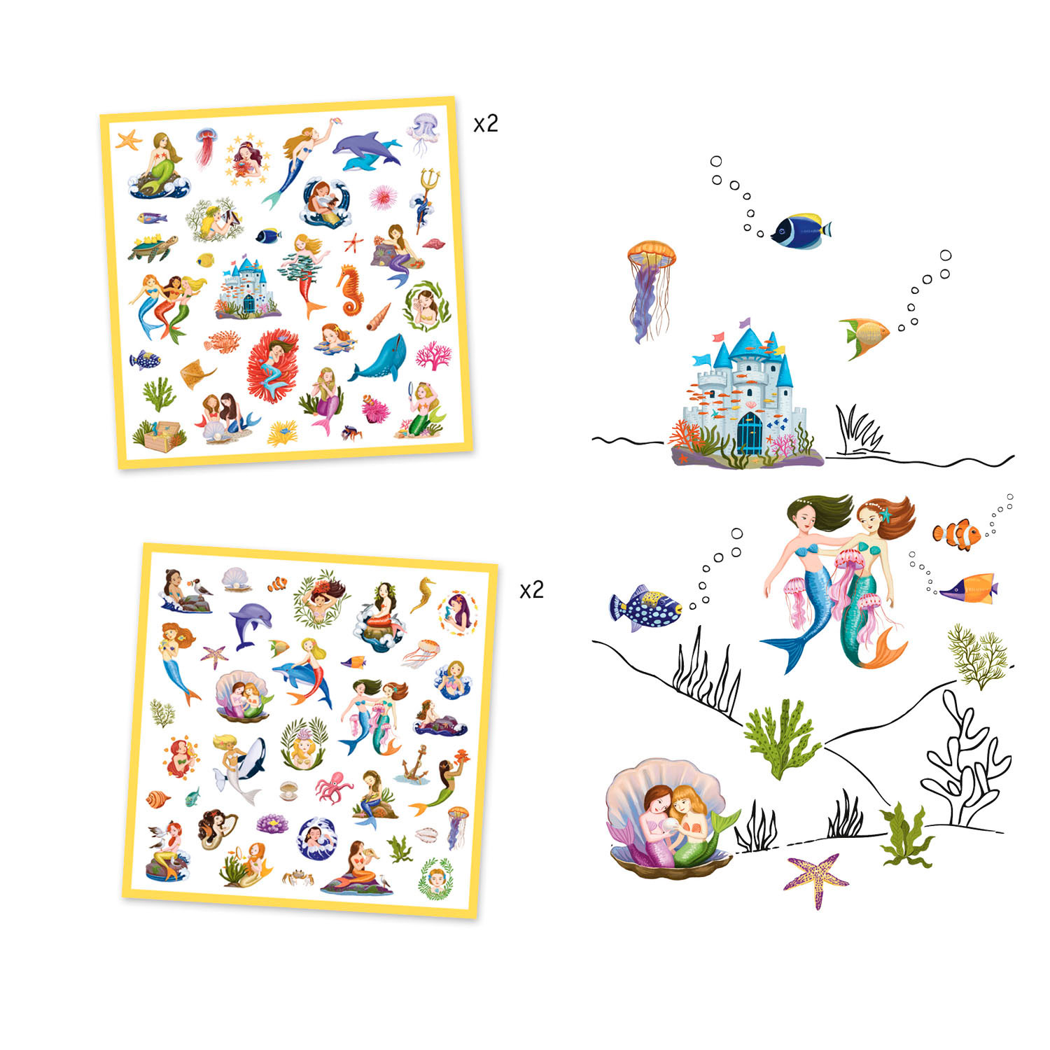 Djeco Zeemeermin Stickers, 160st.