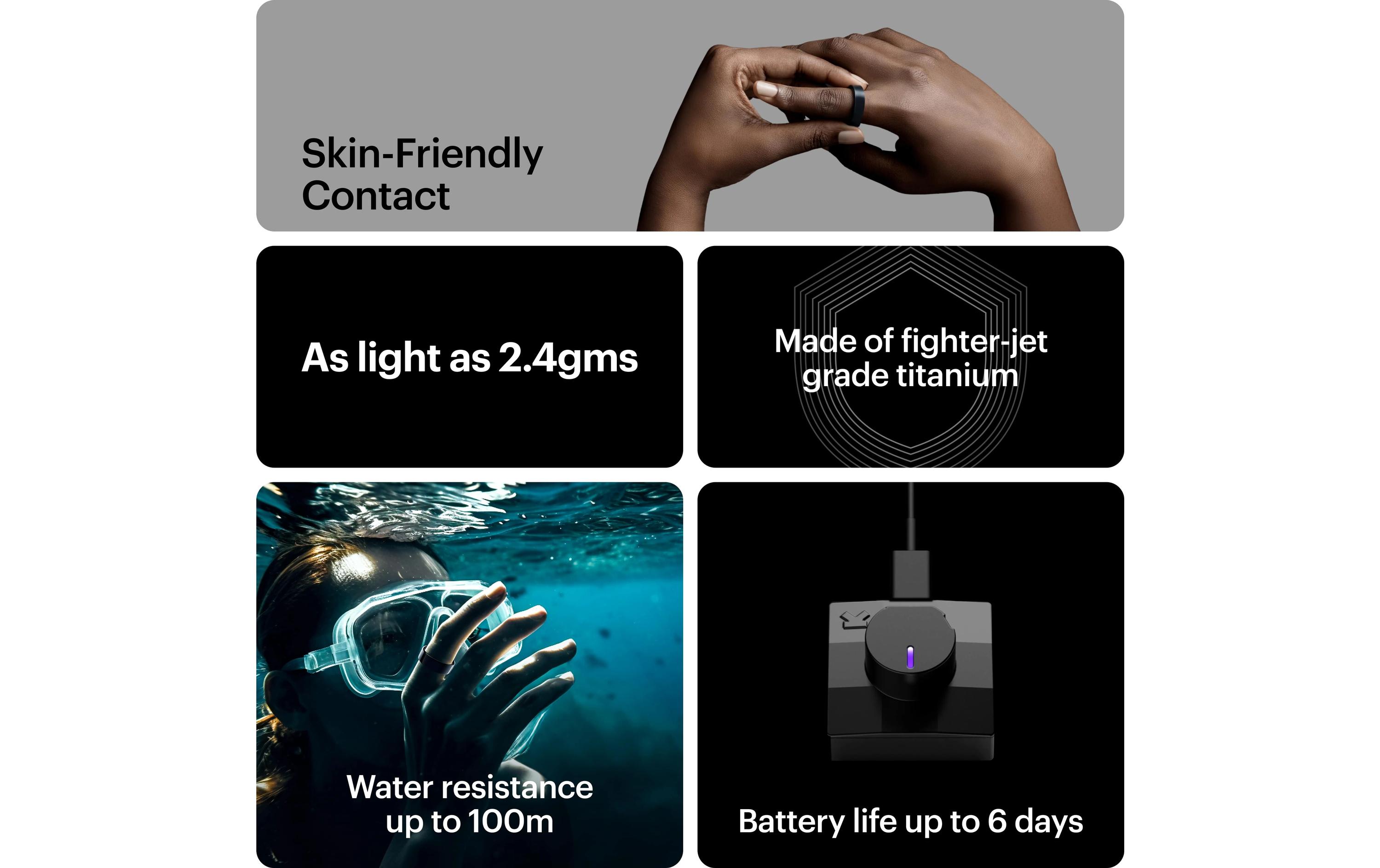 Ring AIR Grösse: 8, Silber<br>Smartring