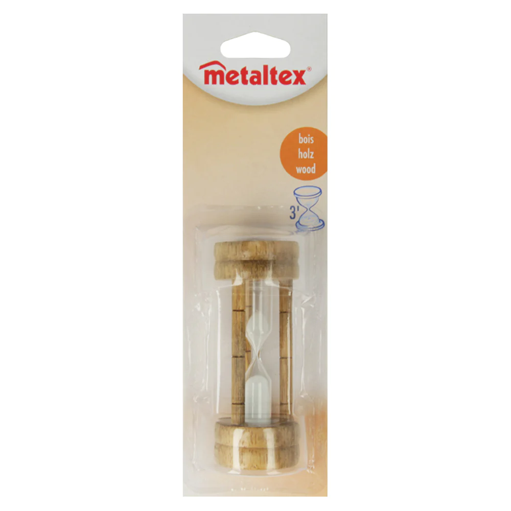 Sablier en bois 3 minutes Metaltex