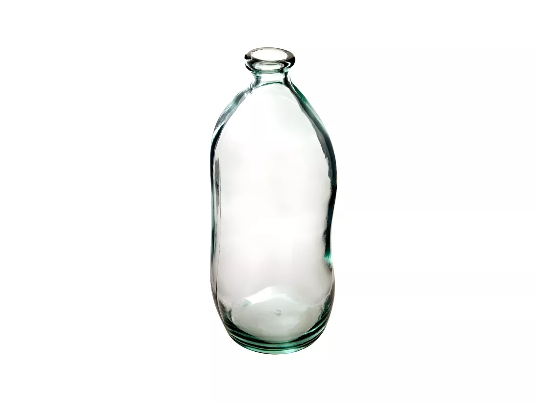 Vase bouteille en Verre recyclé H 35 cm