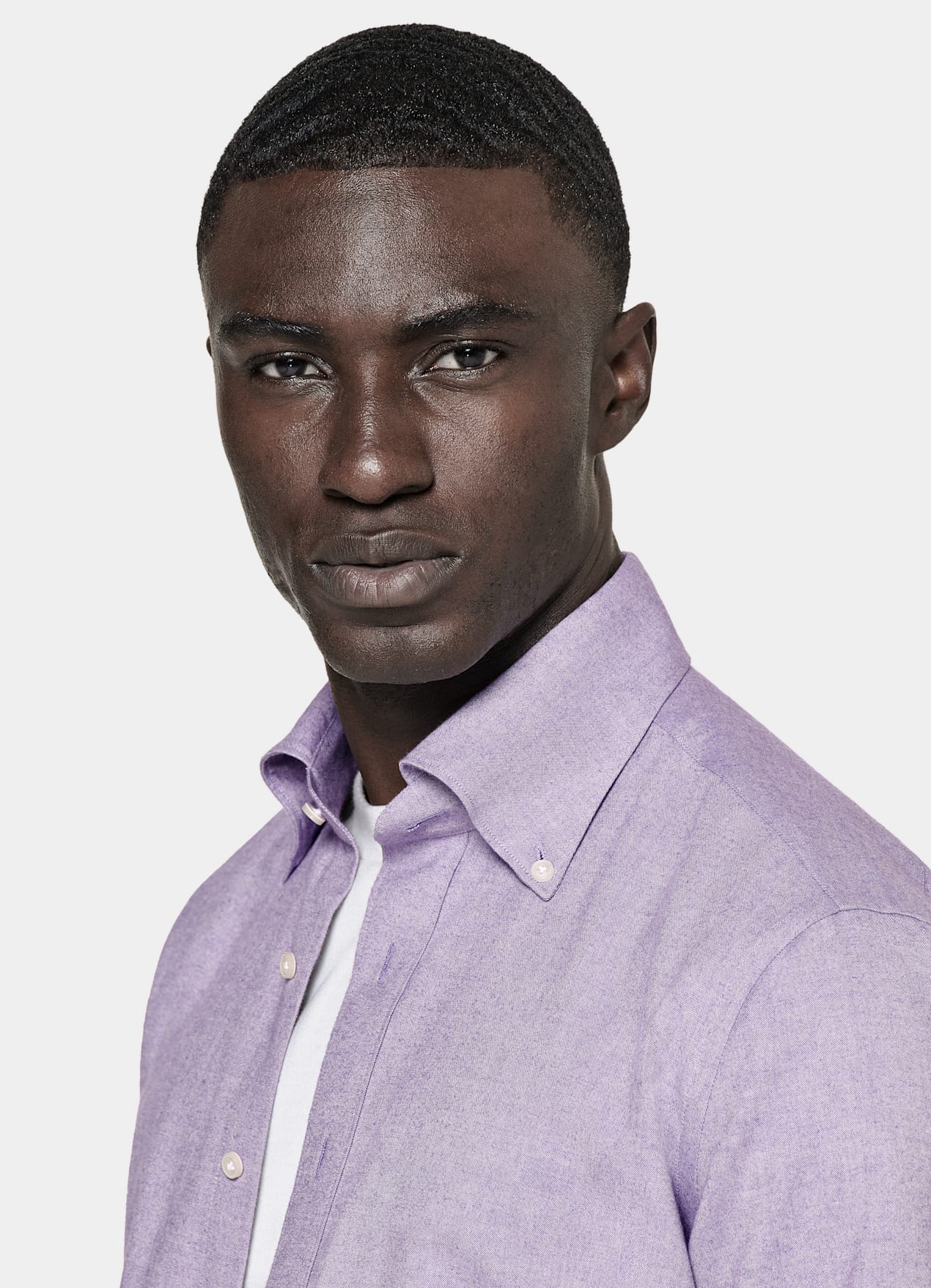 Chemise coupe ajustée violette