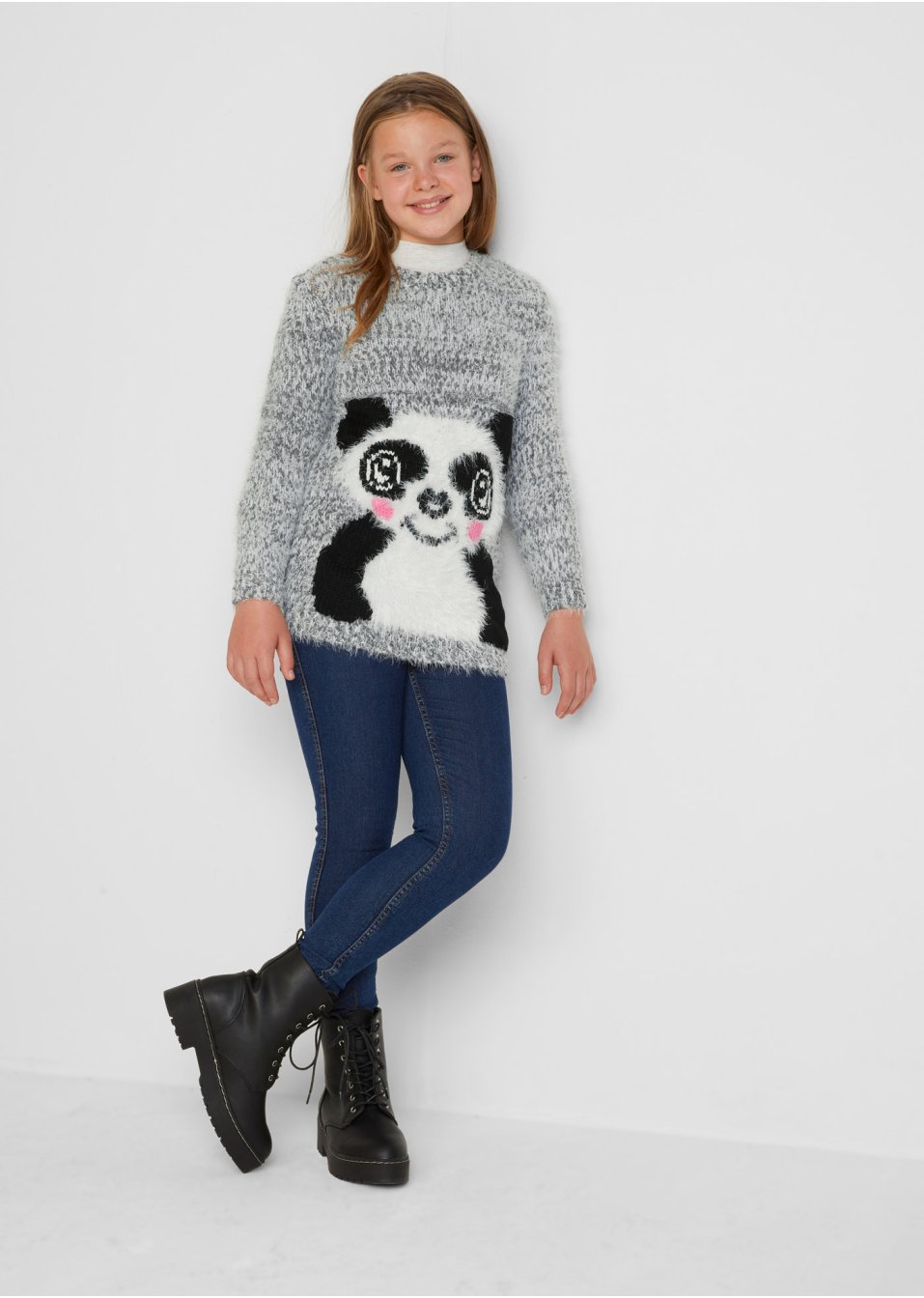 Pull en maille duveteuse