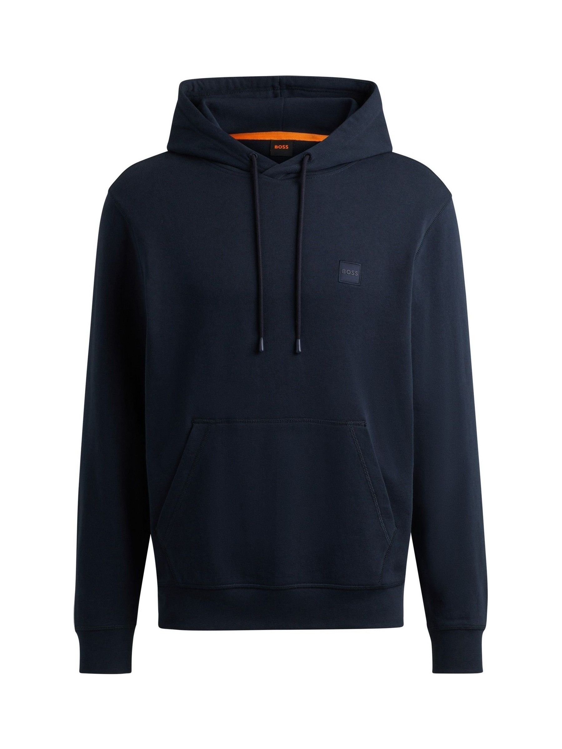 Marineblauw - BOSS Regular-Fit Wetalk Hoodie met Logo