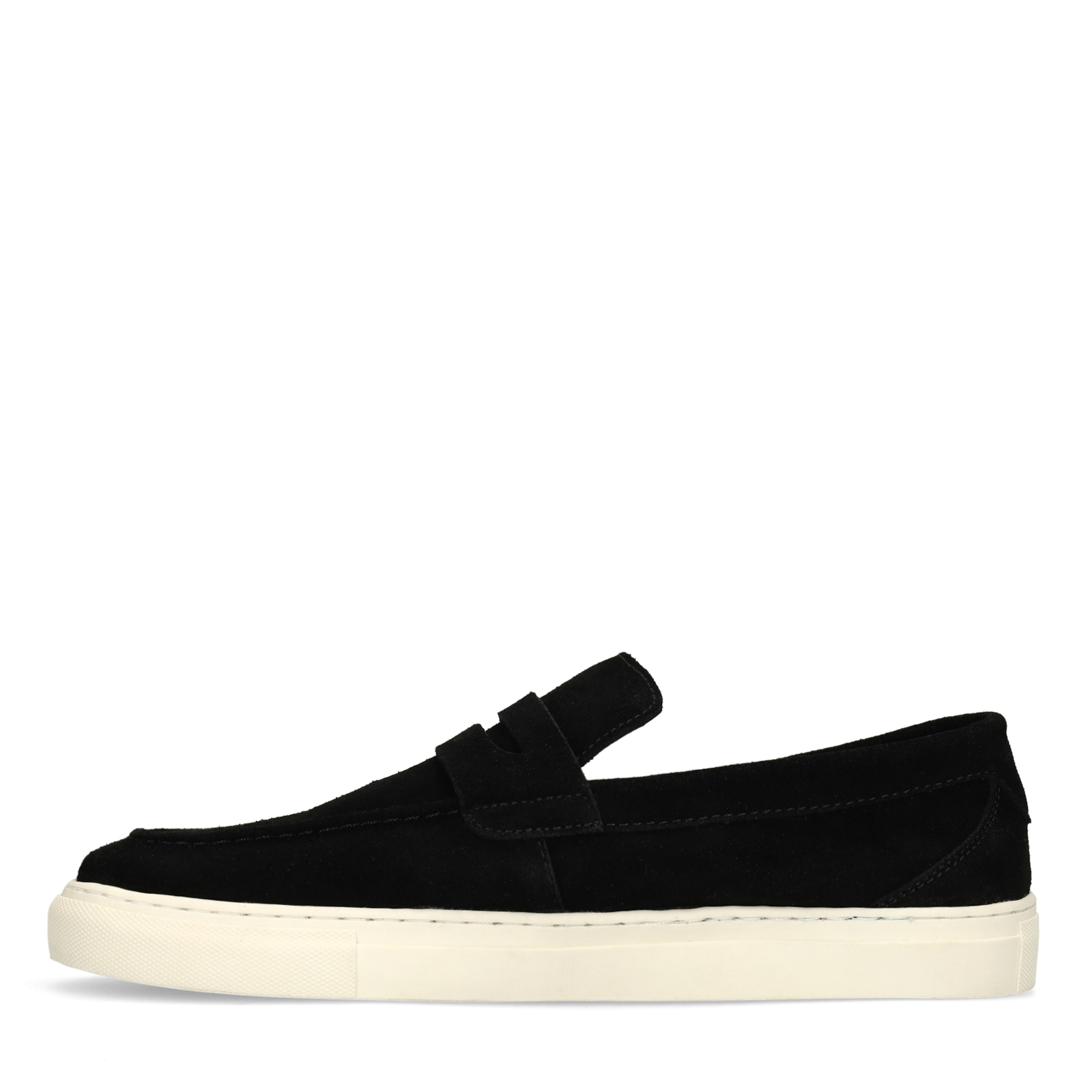 Zwarte suède loafers