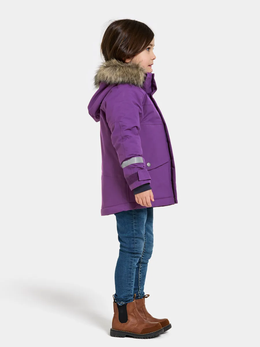 Didriksons Kids' Bjärven Parka 3 Royal Purple