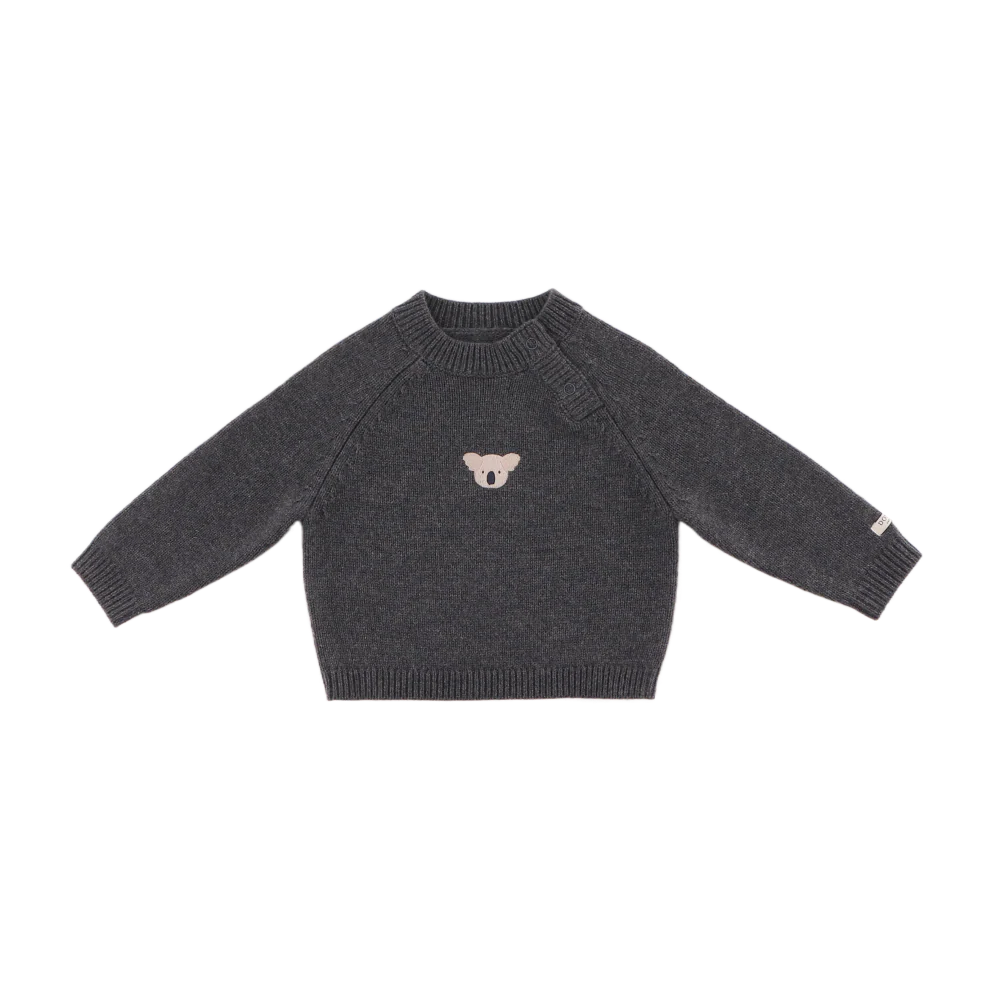 Sibbe Merino Wool Sweater | Koala | Cloudy Grey Melange