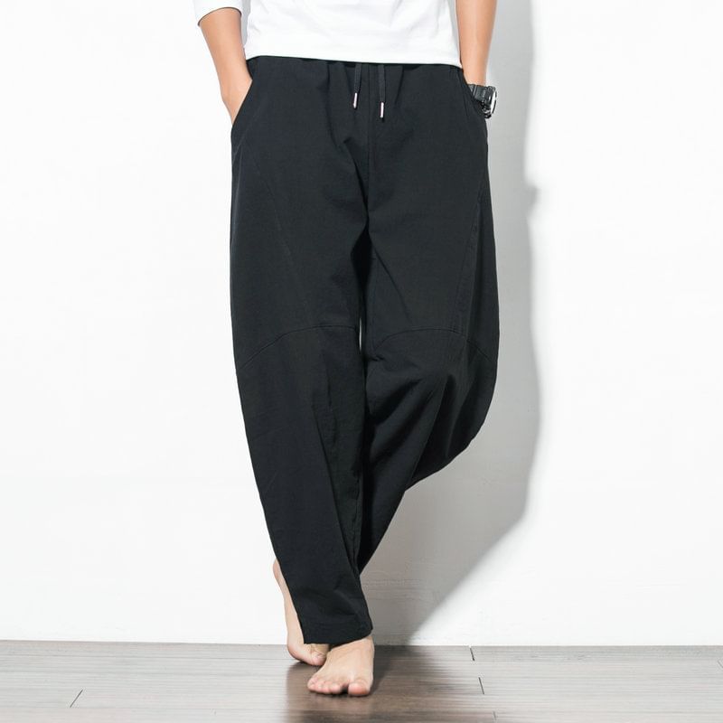 YIKES - Mid Rise Plain Baggy Pants