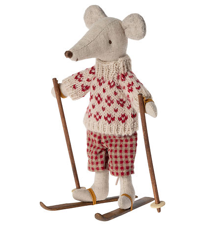 Maileg Miniature Ski og Skistave - Mor & Far Mus - Tr?