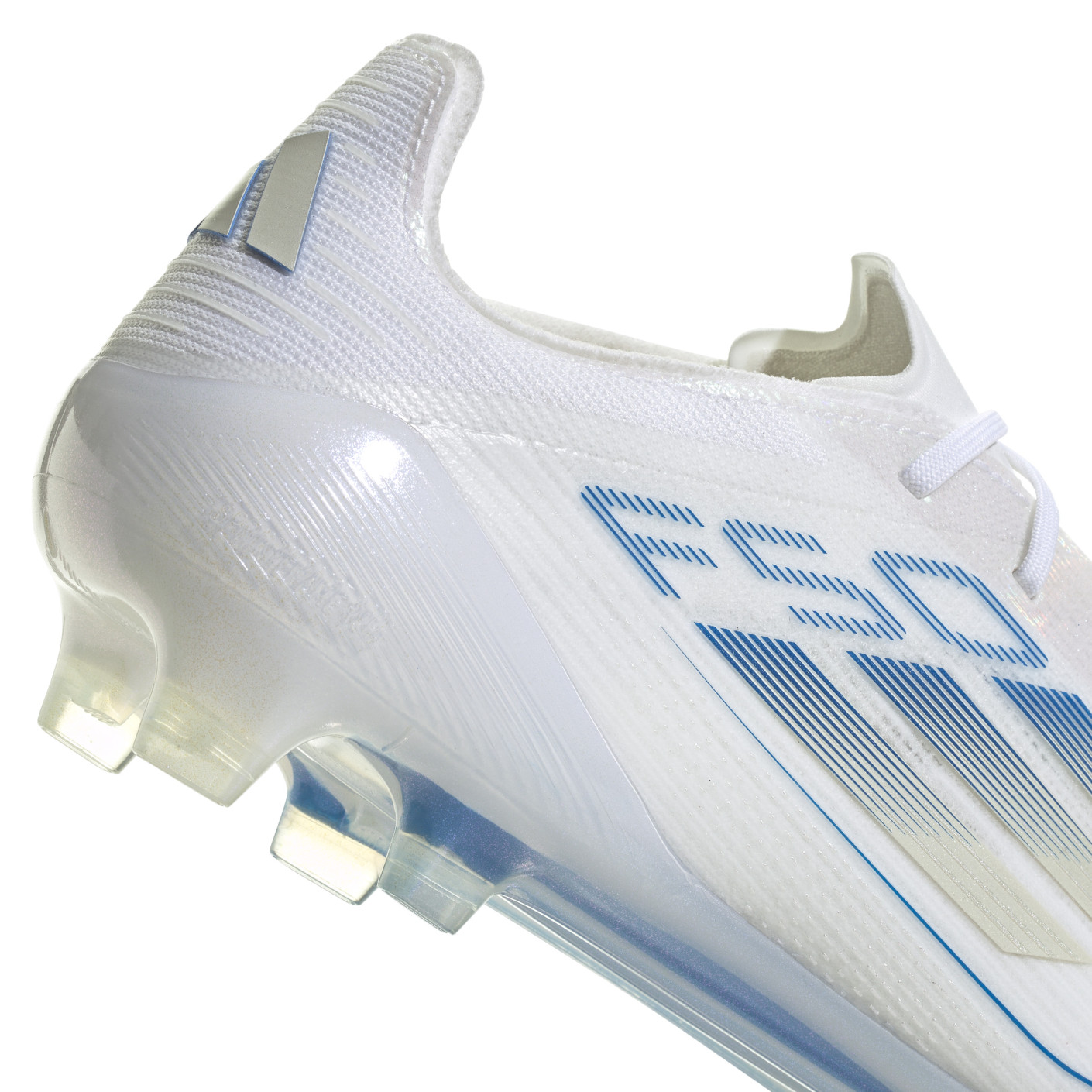 Adidas F50 Elite Gras Voetbalschoenen (FG) Wit Blauw Zilver
