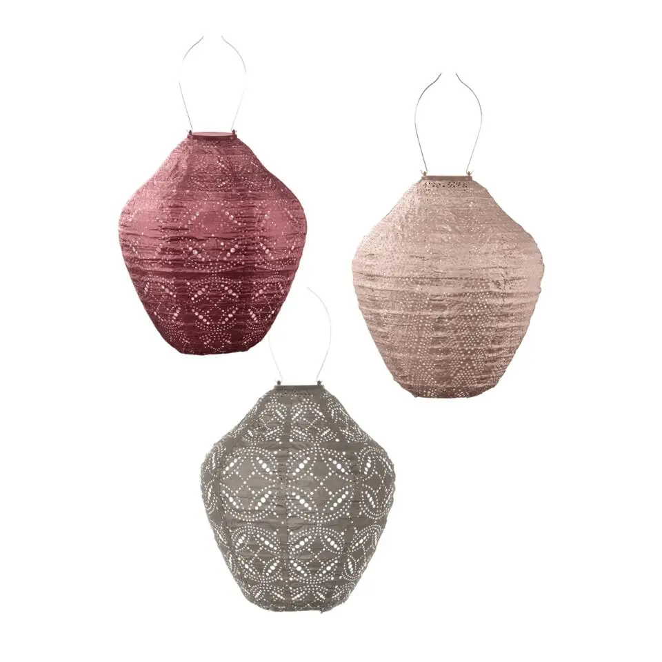 Lumiz Lampion op zonne energie - Solar tuinverlichting - Jar Set - 3 stuks