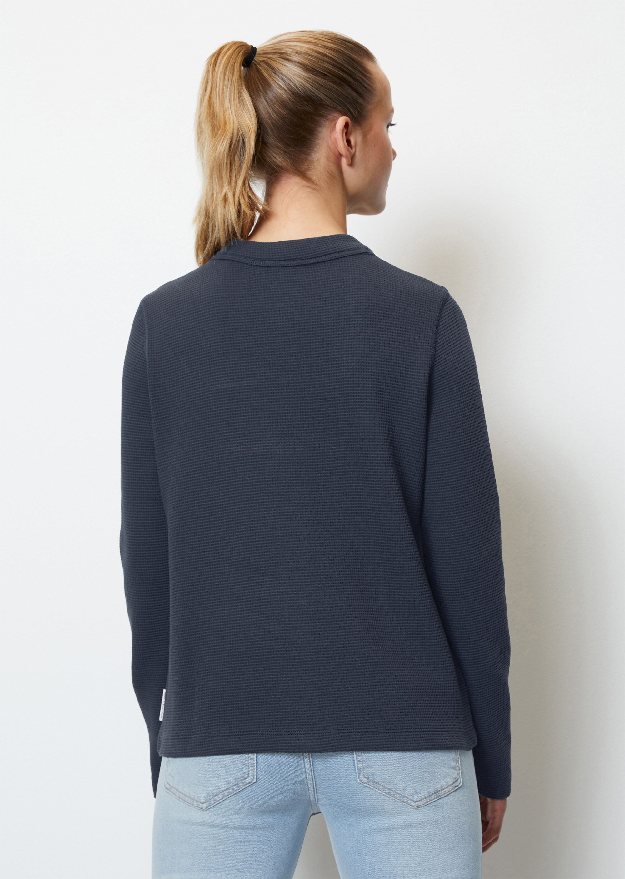 Longsleeve mit Waffel-Struktur aus Organic Cotton
