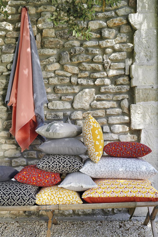 Fermob Trèfle outdoor kussen 68x44 Red Ochre