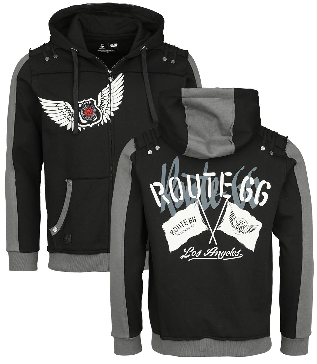 Rock Rebel X Route 66 - Hoody Jacket | Rock Rebel by EMP Sweat-shirt zippé à capuche