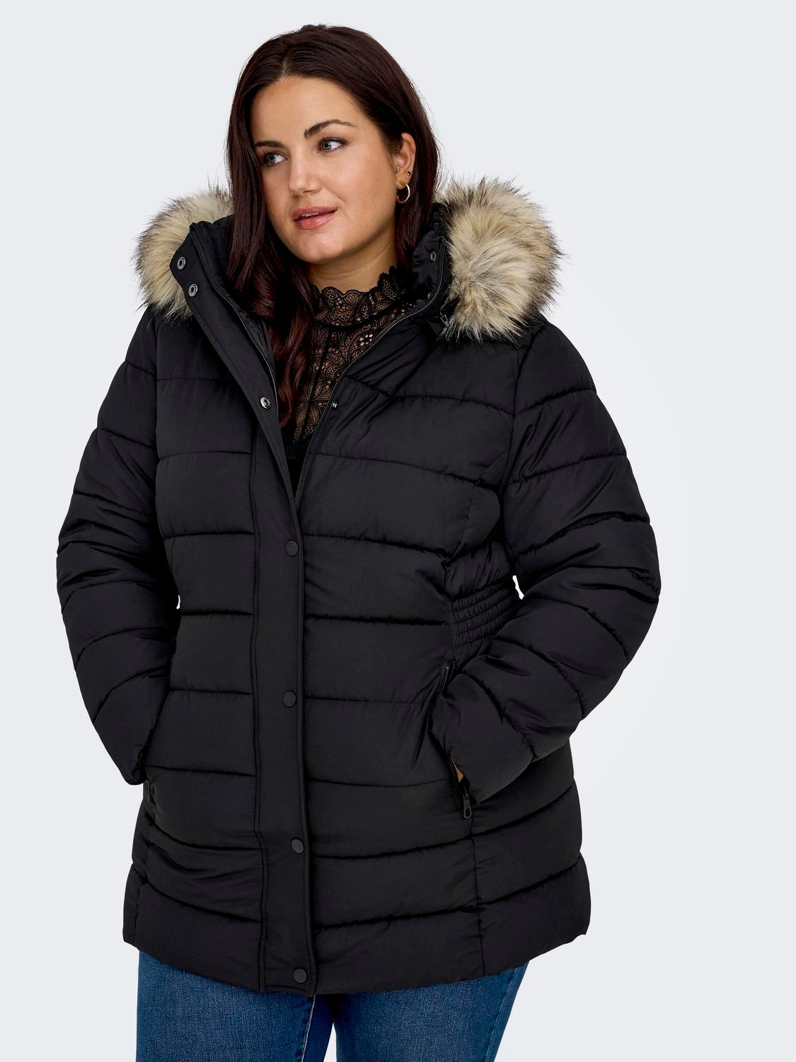 CARNEWLUNA Steppjacke Black