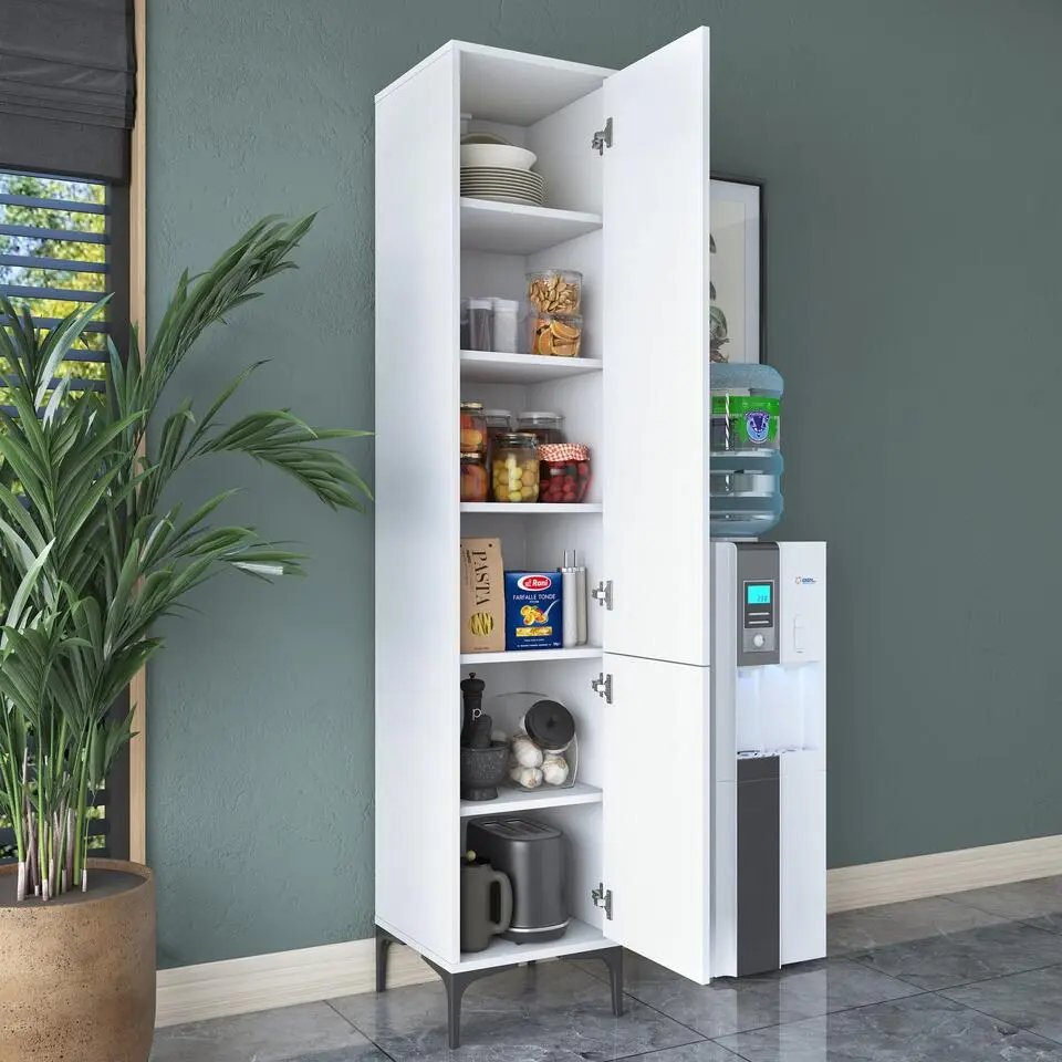 Emob Multifunctionele kast Woody Fashion - 40 x 40 x 199 cm - Wit