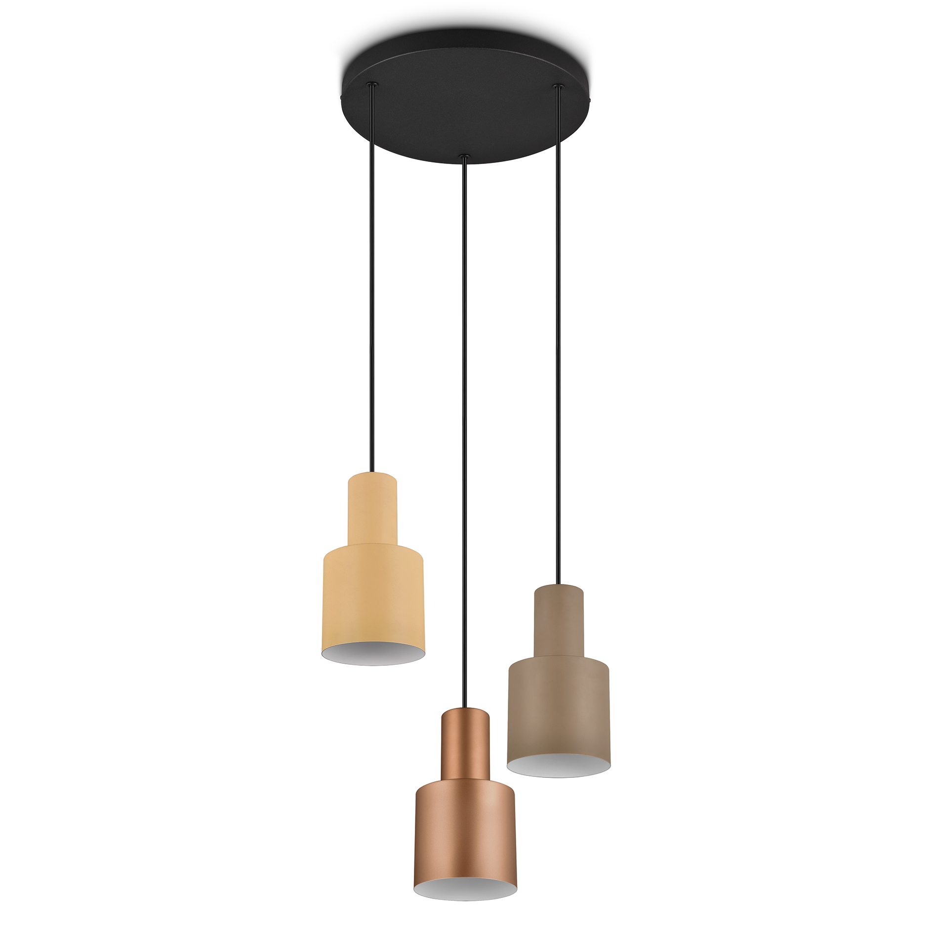 Pendelleuchte - beige-coffee-taupe - 3-flammig