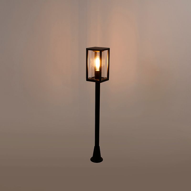 Staande buitenlamp zwart 100 cm met grondpin en kabelmof - Charlois