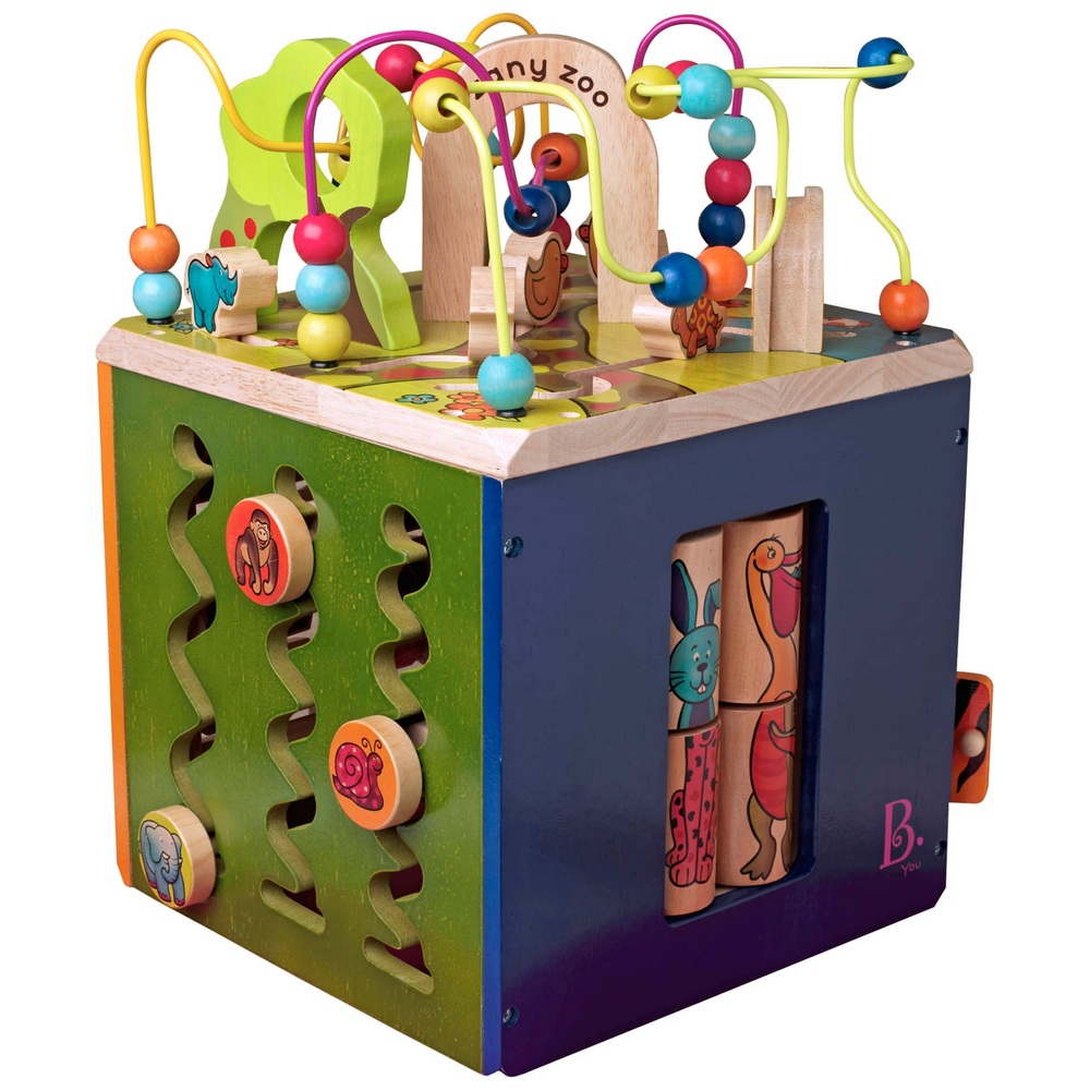 B. Toys Zany Zoo Holz-Aktivitätswürfel-Sortiment
