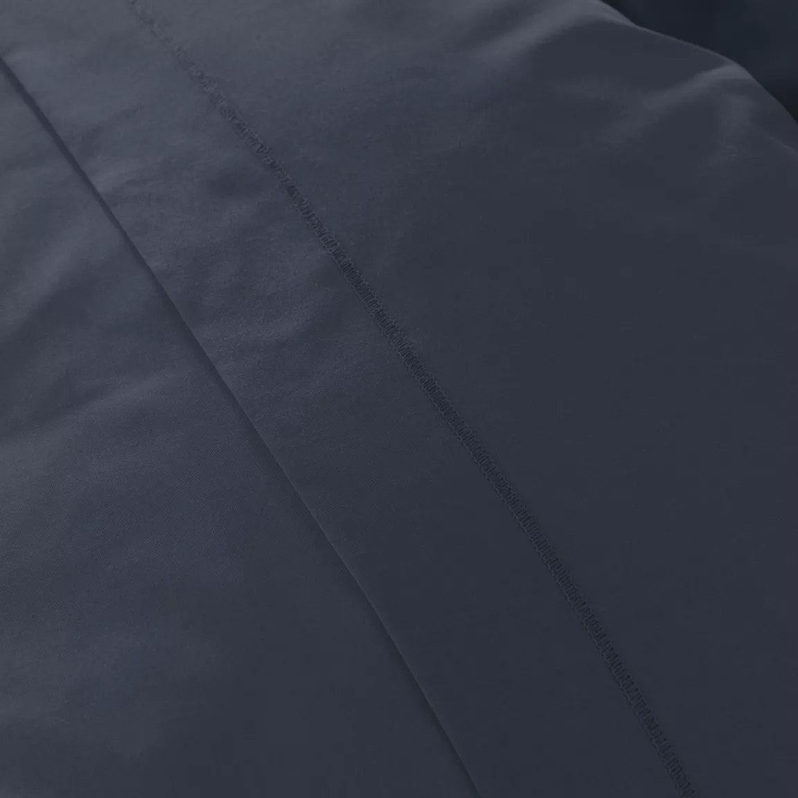 Drap plat percale de coton (240 x 300 cm) Cali Bleu marine