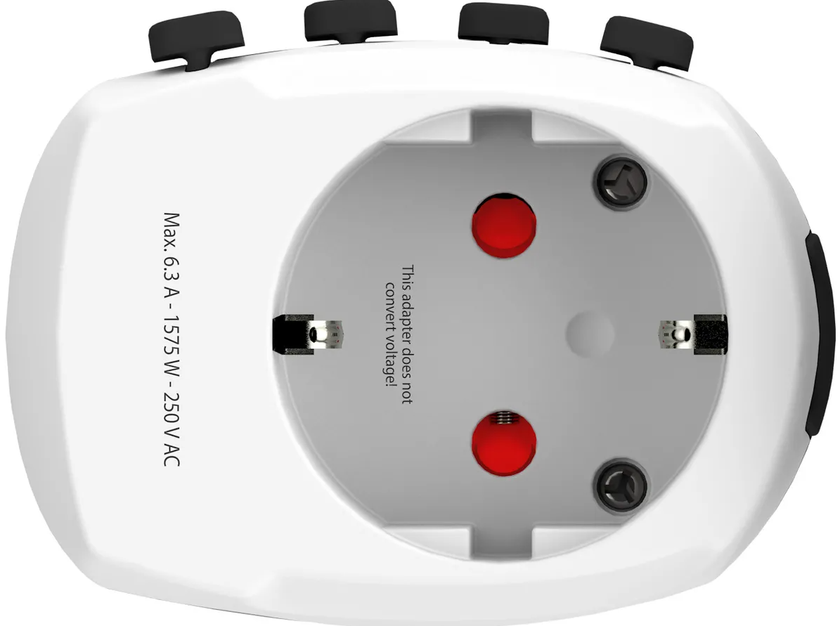 World Travel Adapter Pro World   USB / USB C Weltreise Adapter Ladegerät EU / USA / UK / Japan / Australien / China (1.302523) - Weiss