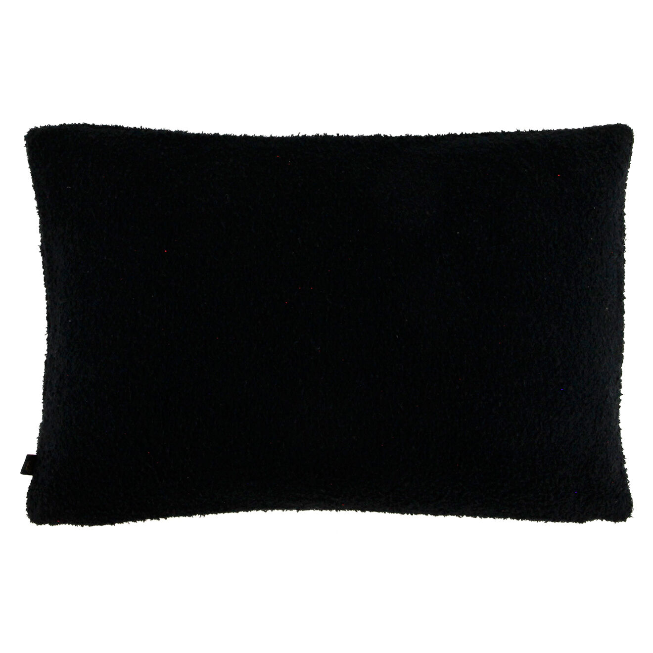 Haomy Housse de coussin bouclette Erode noire - 40x60 cm