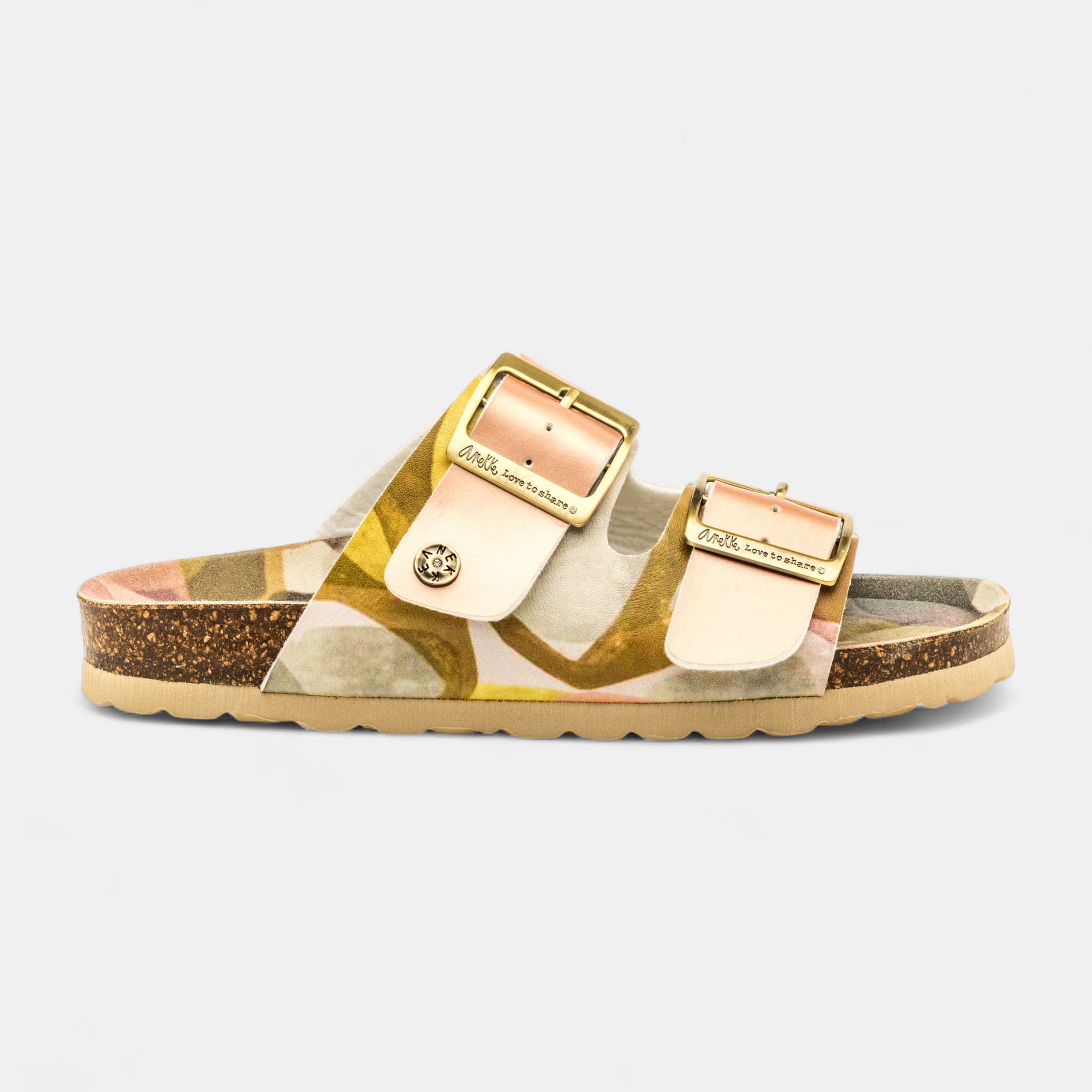 Mules semelle liège Femme rose