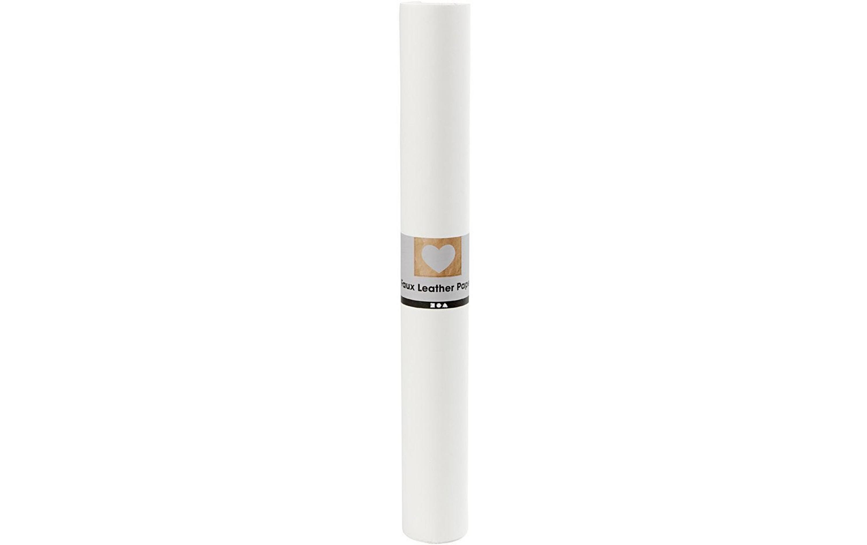 Lederpapier Rolle, 350 g, 1 Stück, WeissRobustes Kunstlederpapier